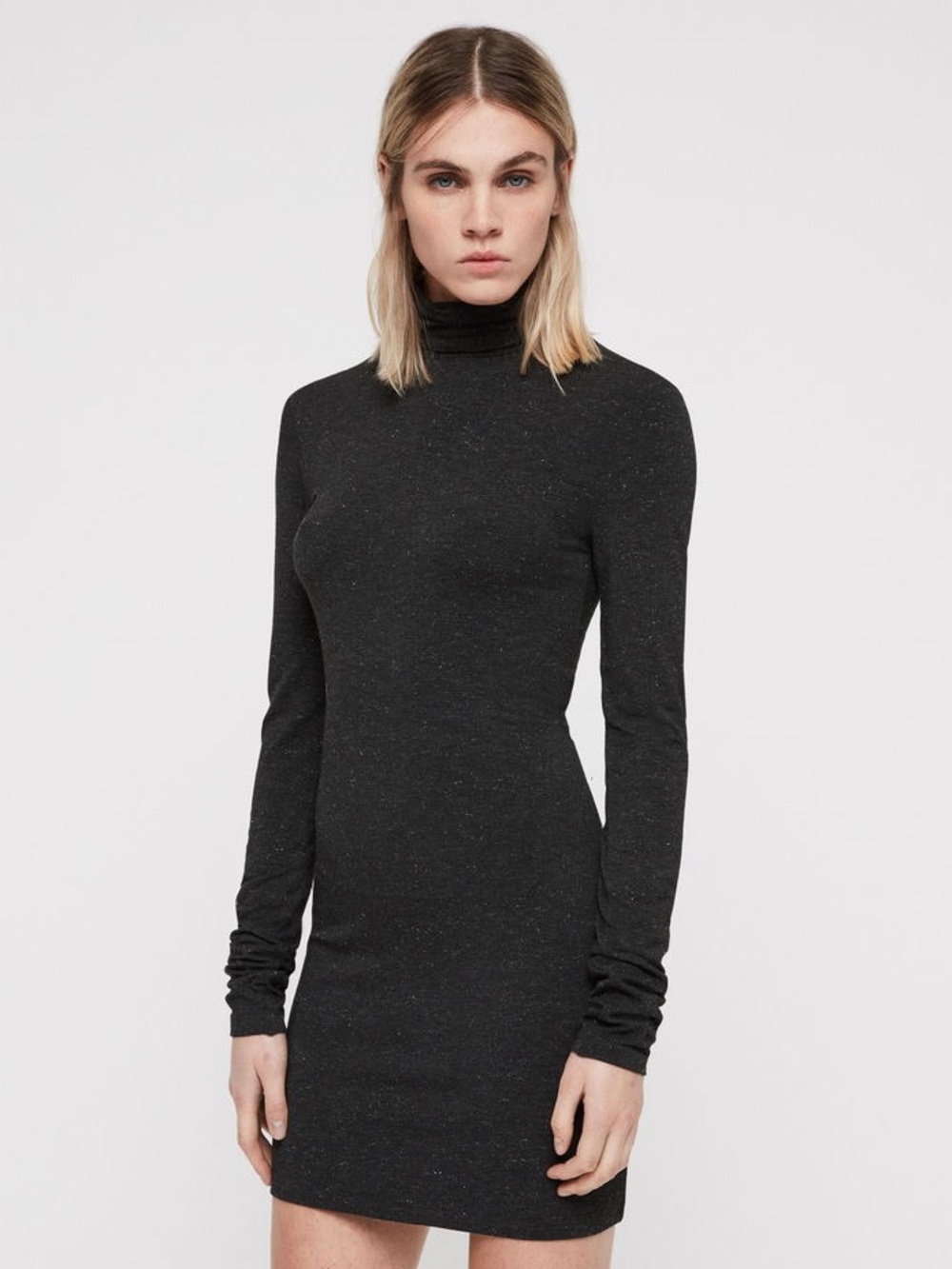 All Saints Black Sparkle “ESME” Bodycon Dress | size M - Picture 5 of 14